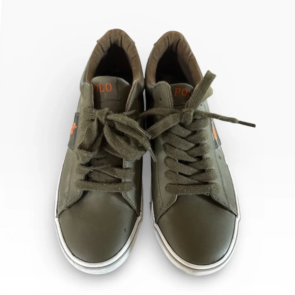 Polo‎ Ralph Lauren Olive Green Camo Sneakers Boys Size 6